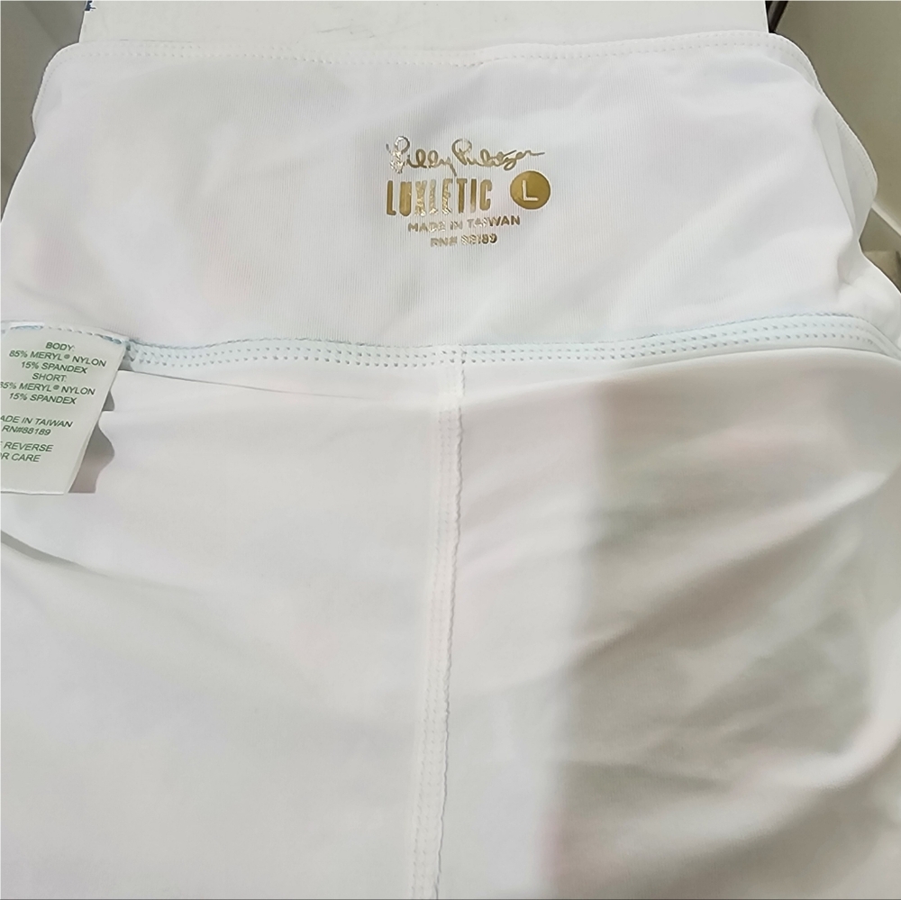 Lilly Pulitzer Luxletic Adlai Skort Multi Hottie Dottie Large athletic skirt - Picture 12 of 13